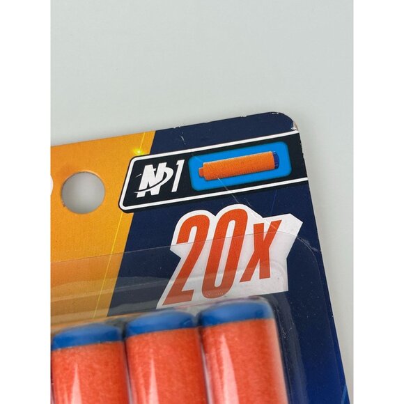 Nerf N1 Foam Darts Refill Toy 20 Count Gift Orange Blue Hasbro - Picture 4 of 11